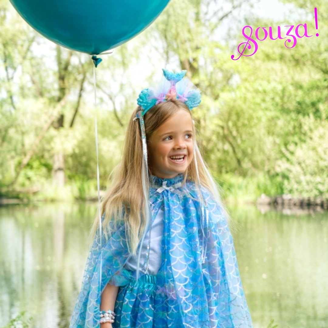 Marlya mermaid cape + tiara + toverstaf