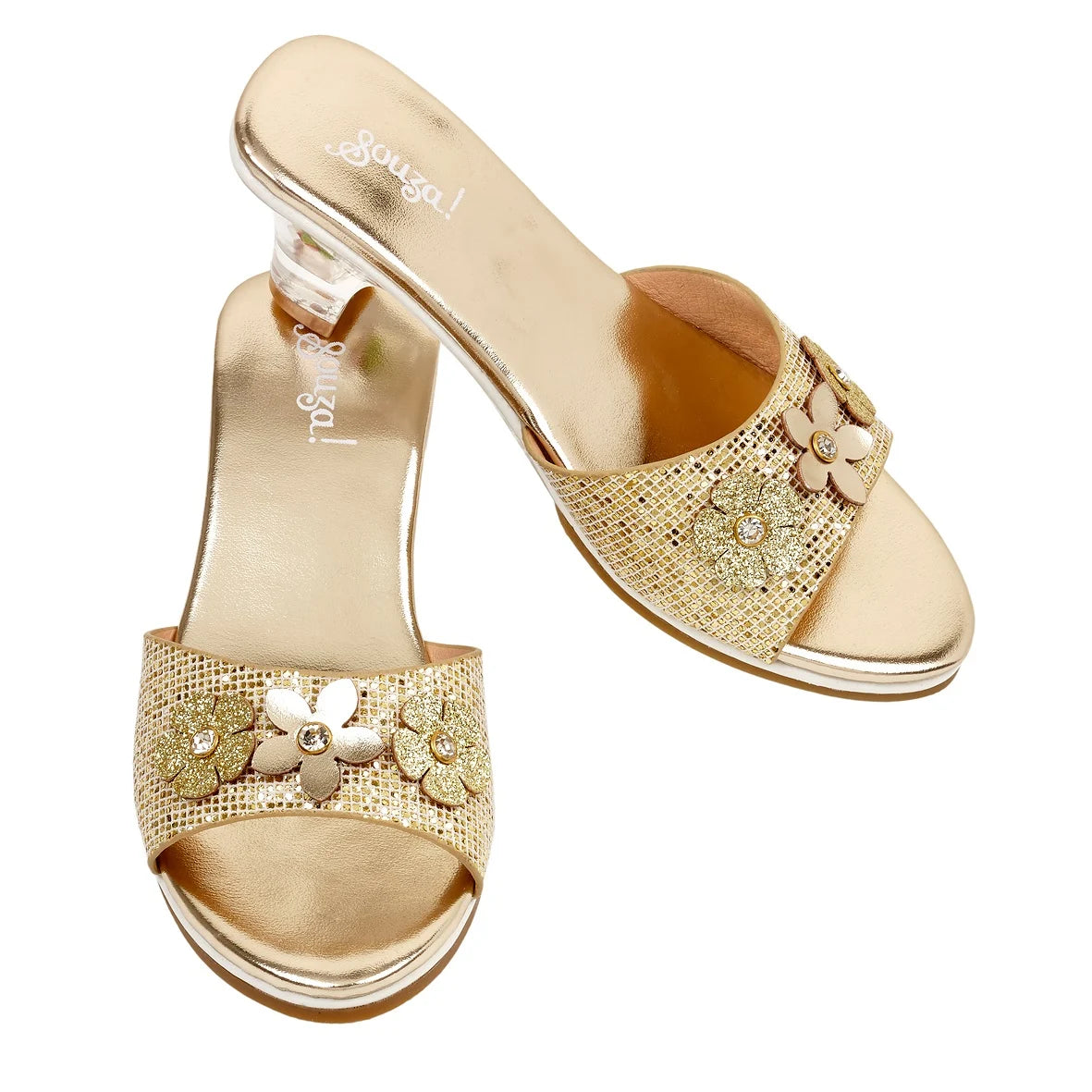 Slipper hoge hak Ellina, goud metallic