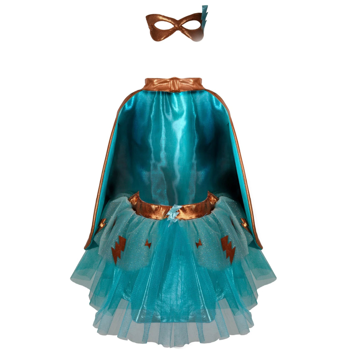 Super-duper Tutu/Cape/Mask, Copper & Teal