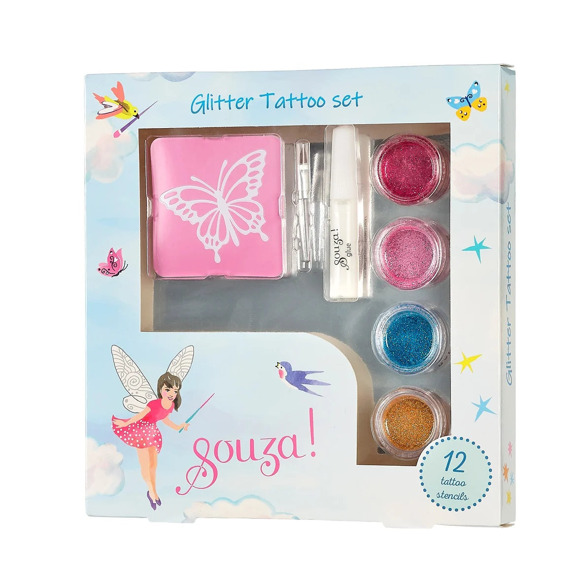 Glitter tattoo set