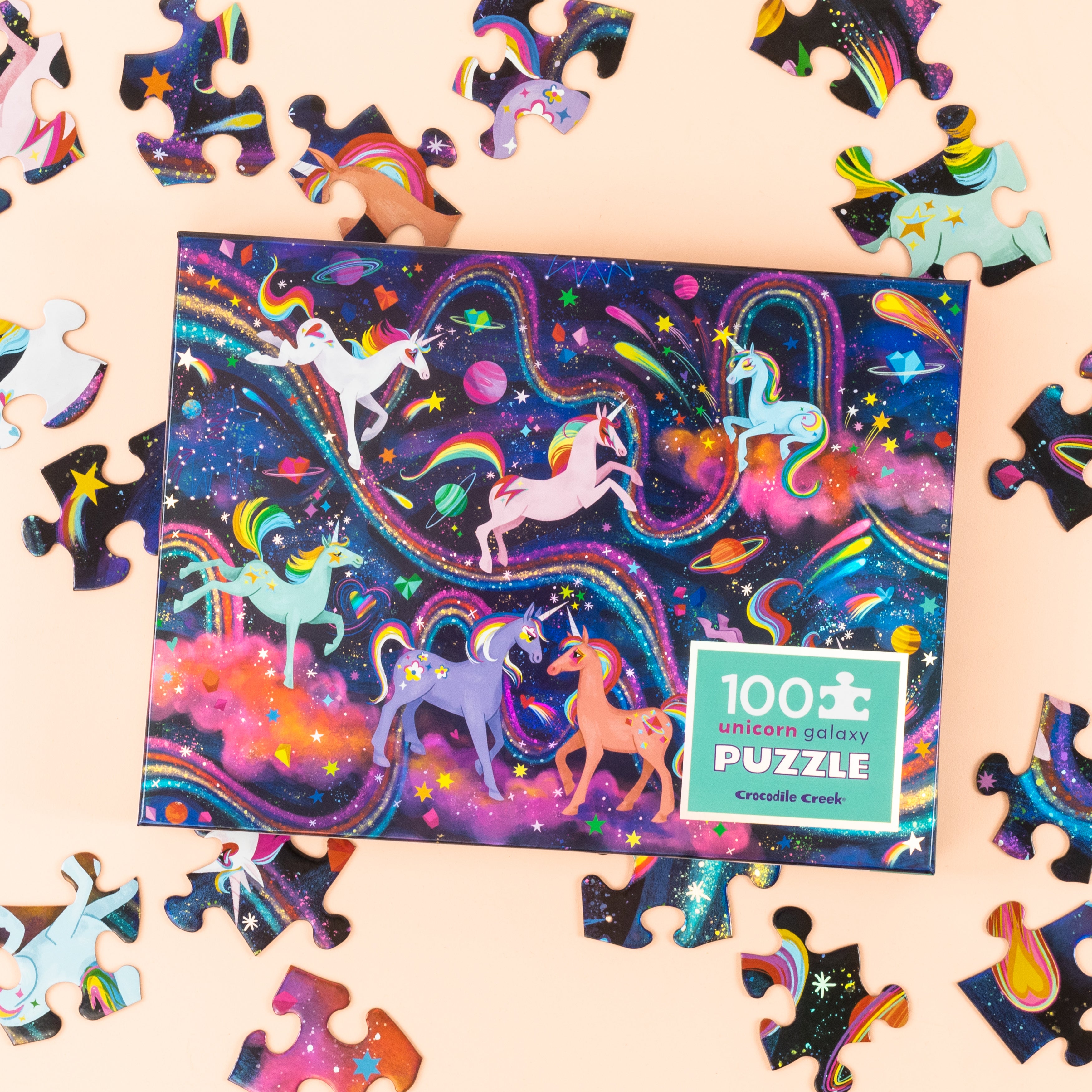 Unicorn Galaxy Holographic 100-Pc Puzzle - 5y+