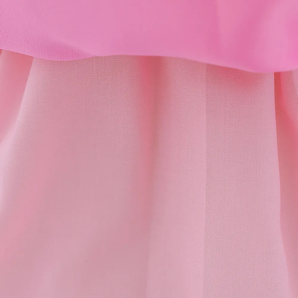 Luxe Unicorn jurk - Roze regenboog