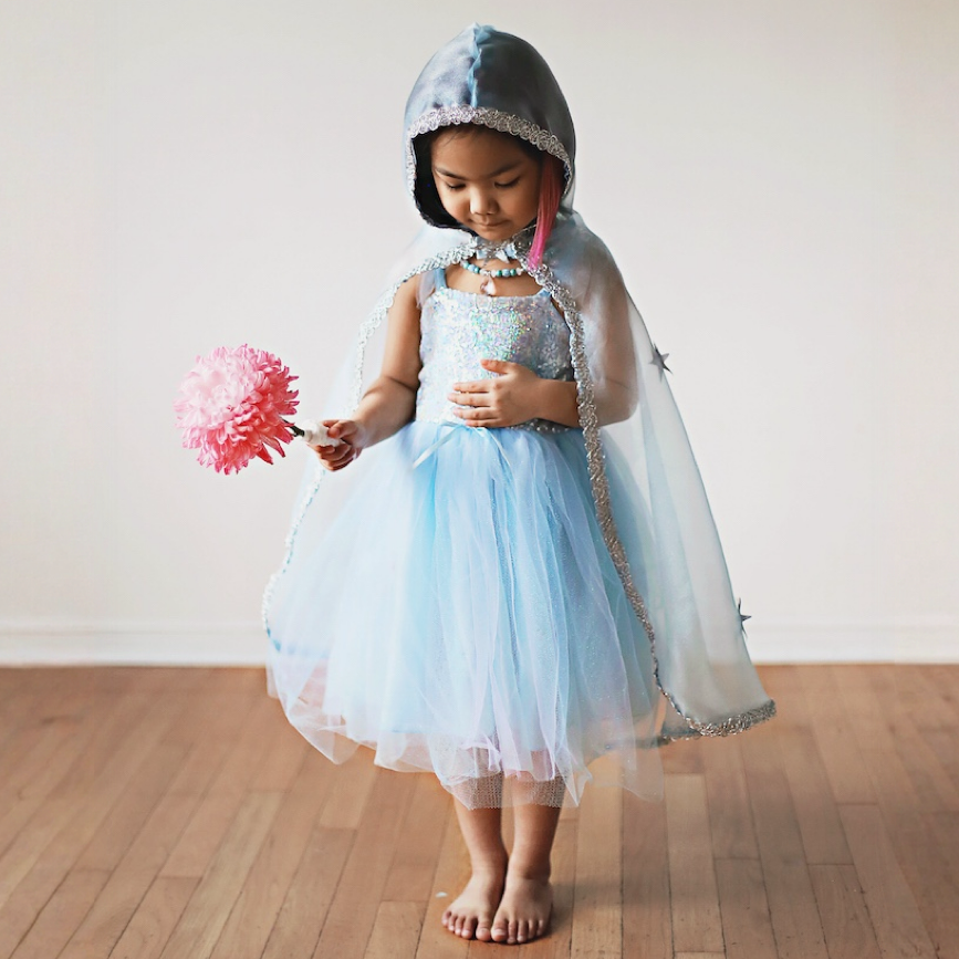 Pailletten Prinsessenjurk Blauw