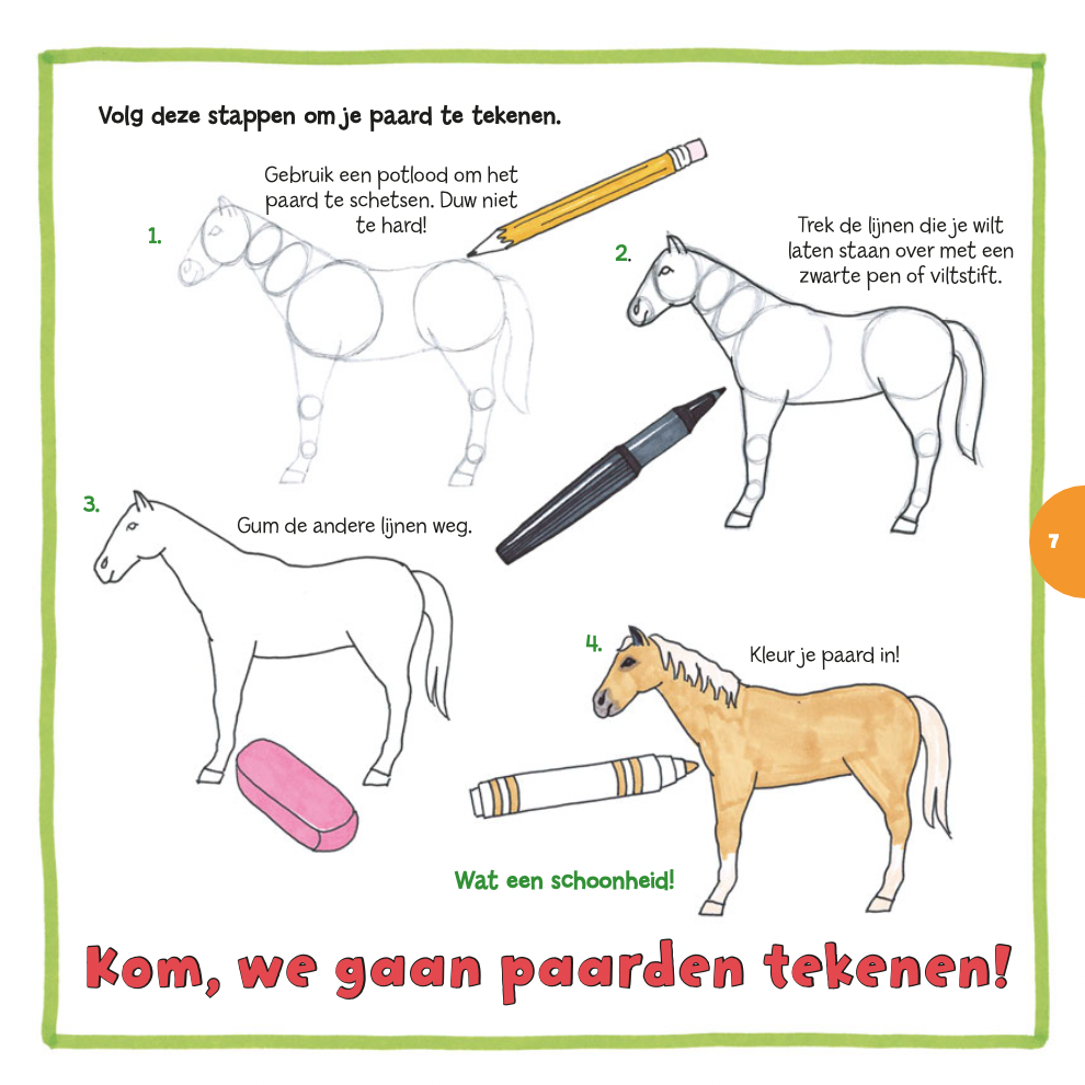 Ik leer paarden tekenen